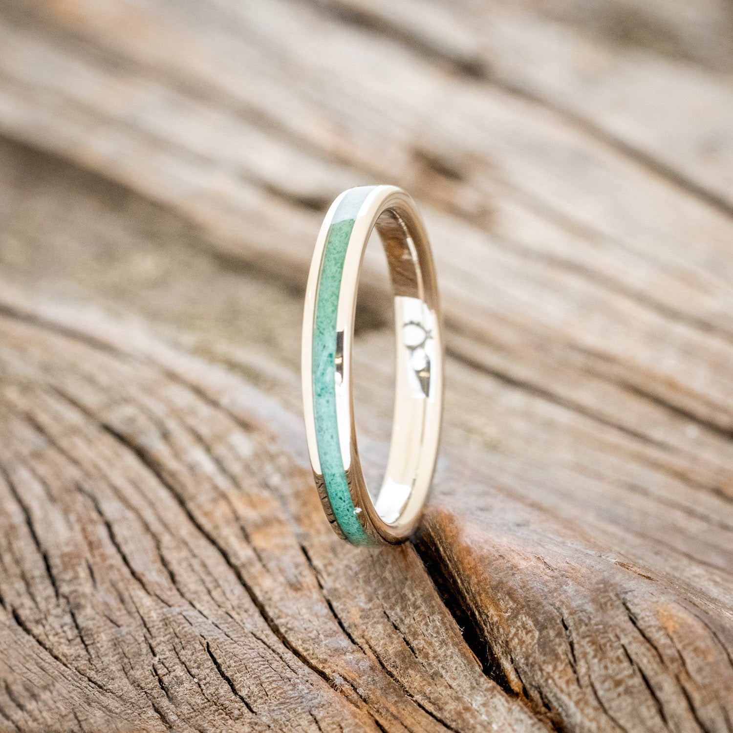 "VERTIGO" - MATCHING SET OF MALACHITE WEDDING BANDS-26