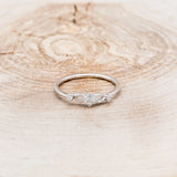 DAINTY DIAMOND ACCENTED RING - 14K WHITE GOLD - 7-4