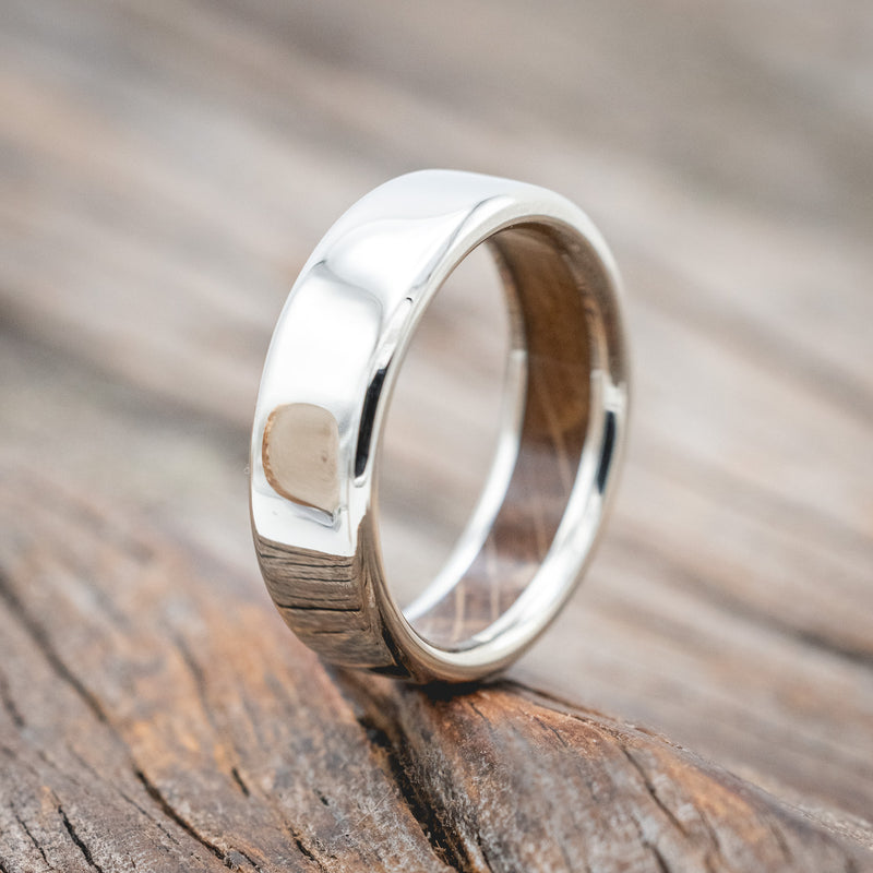 WHISKEY BARREL LINED WEDDING BAND-Staghead Designs