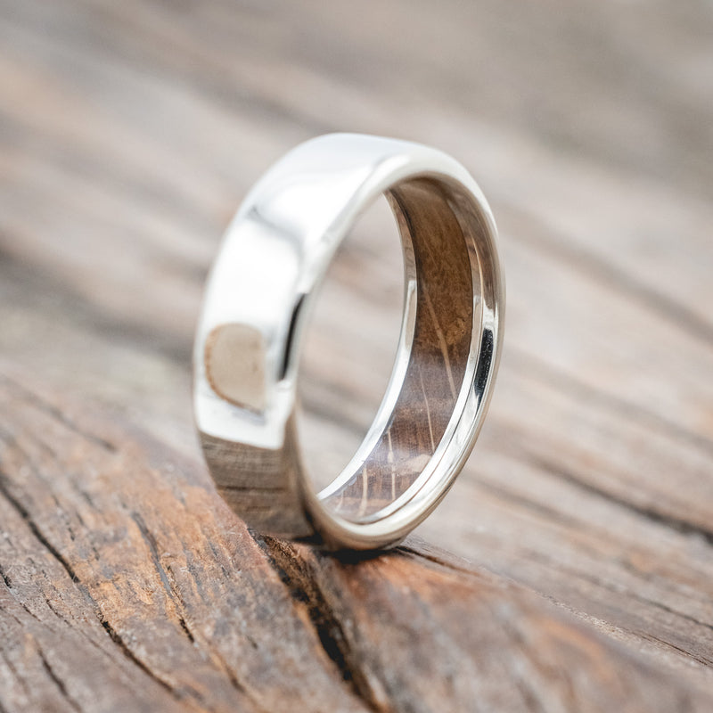 WHISKEY BARREL LINED WEDDING BAND-Staghead Designs