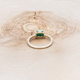 "AZURA" - EMERALD CUT TURQUOISE ENGAGEMENT RING WITH DIAMOND ACCENTS - 5