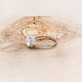 "OPHELIA" - CUSHION CUT MOISSANITE ENGAGEMENT RING WITH "XENA" RING GUARD-9