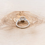 "OPHELIA" - CUSHION CUT MOISSANITE ENGAGEMENT RING WITH "XENA" RING GUARD-11