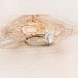 "OPHELIA" - CUSHION CUT MOISSANITE ENGAGEMENT RING WITH "XENA" RING GUARD-8