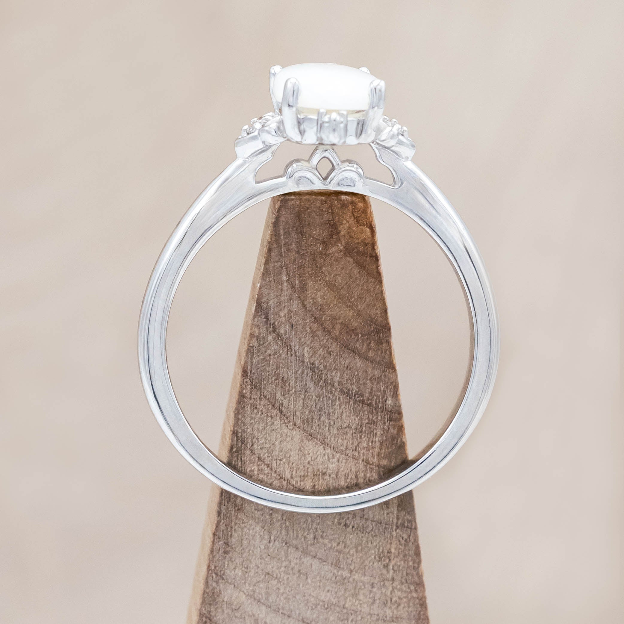 "ZELLA" - OVAL CUT ENGAGEMENT RING WITH DIAMOND ACCENTS-Staghead Designs