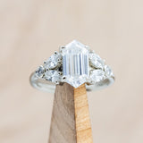 "ZIA" - HEXAGON MOISSANITE ENGAGEMENT RING WITH ACCENTS-Staghead Designs