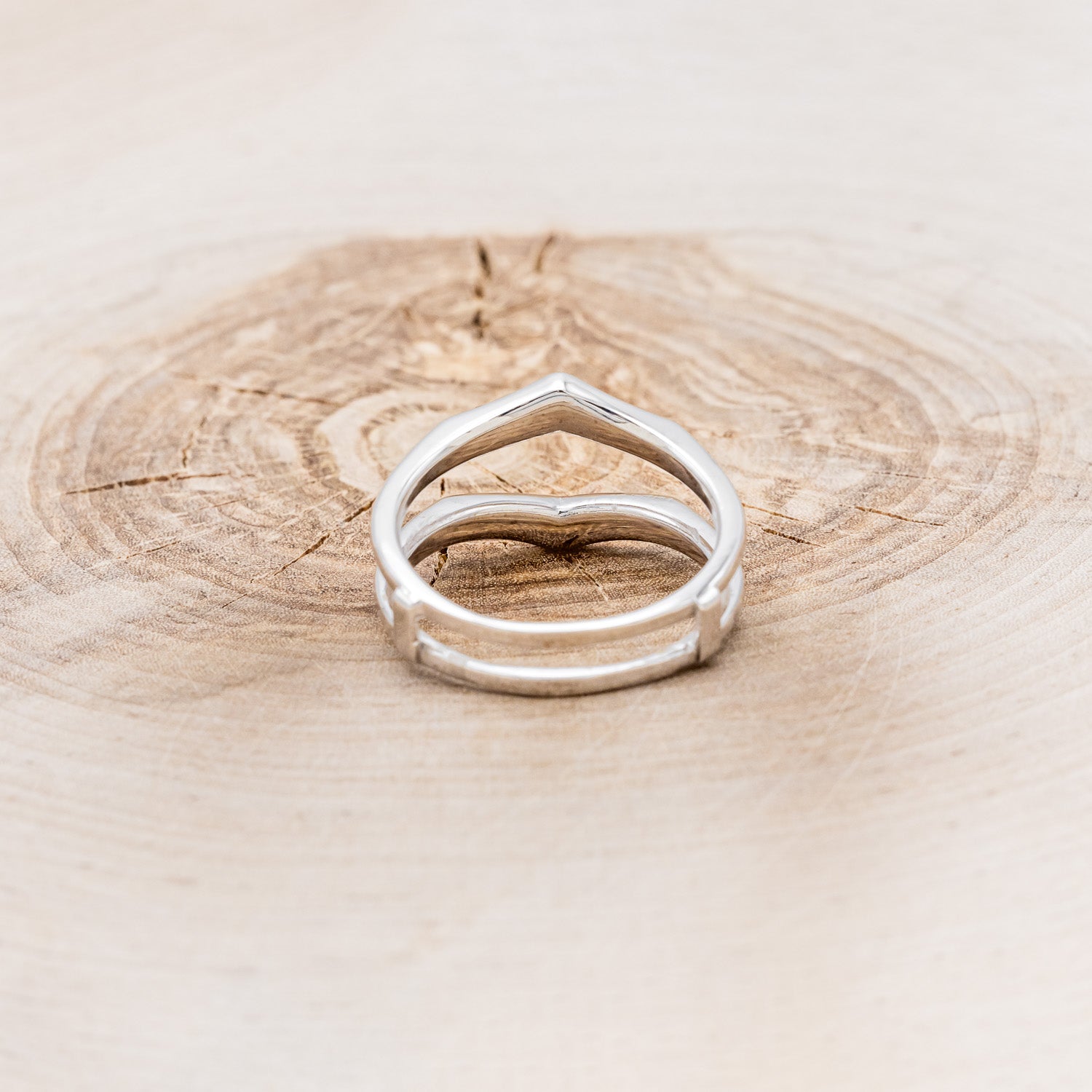 "ZUNI" - FIRE & ICE OPAL INLAY RING GUARD-5