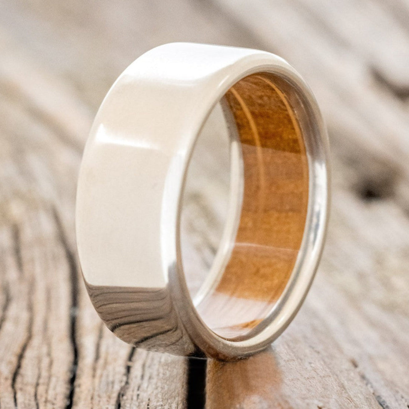 WHISKEY BARREL LINED WEDDING BAND-1