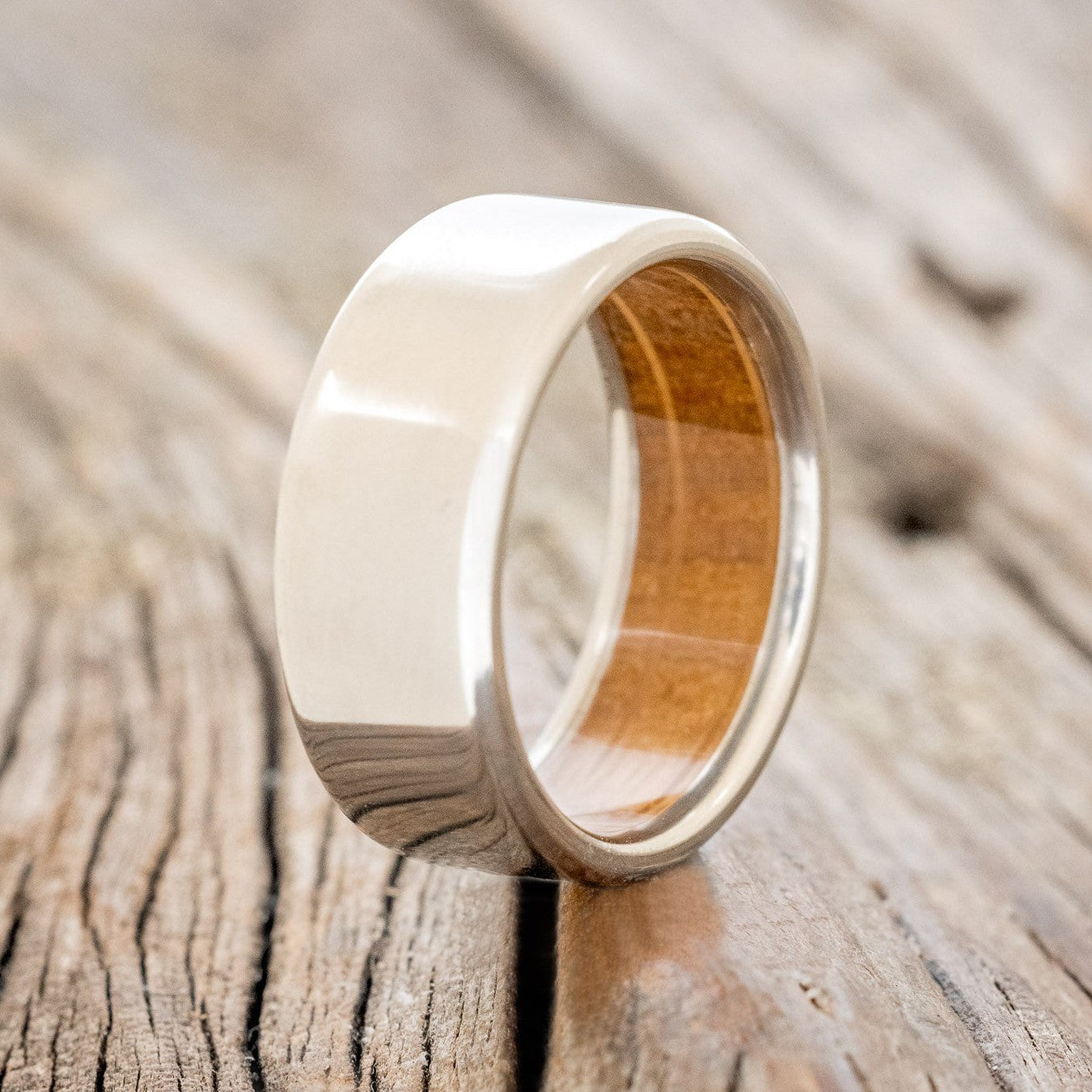 WHISKEY BARREL LINED WEDDING BAND-1