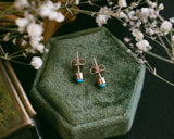 TURQUOISE BEZEL SET EARRINGS-3