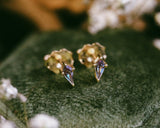 KITE CUT LAB-GROWN ALEXANDRITE STUD EARRINGS