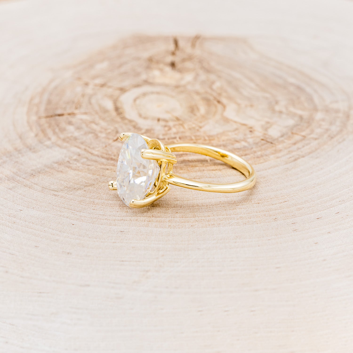 "ADELINE" -OVAL CUT MOISSANITE SOLITAIRE ENGAGEMENT RING-3