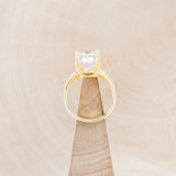 "ADELINE" - OVAL CUT MOISSANITE SOLITAIRE ENGAGEMENT RING- 14K YELLOW GOLD - SIZE 7
