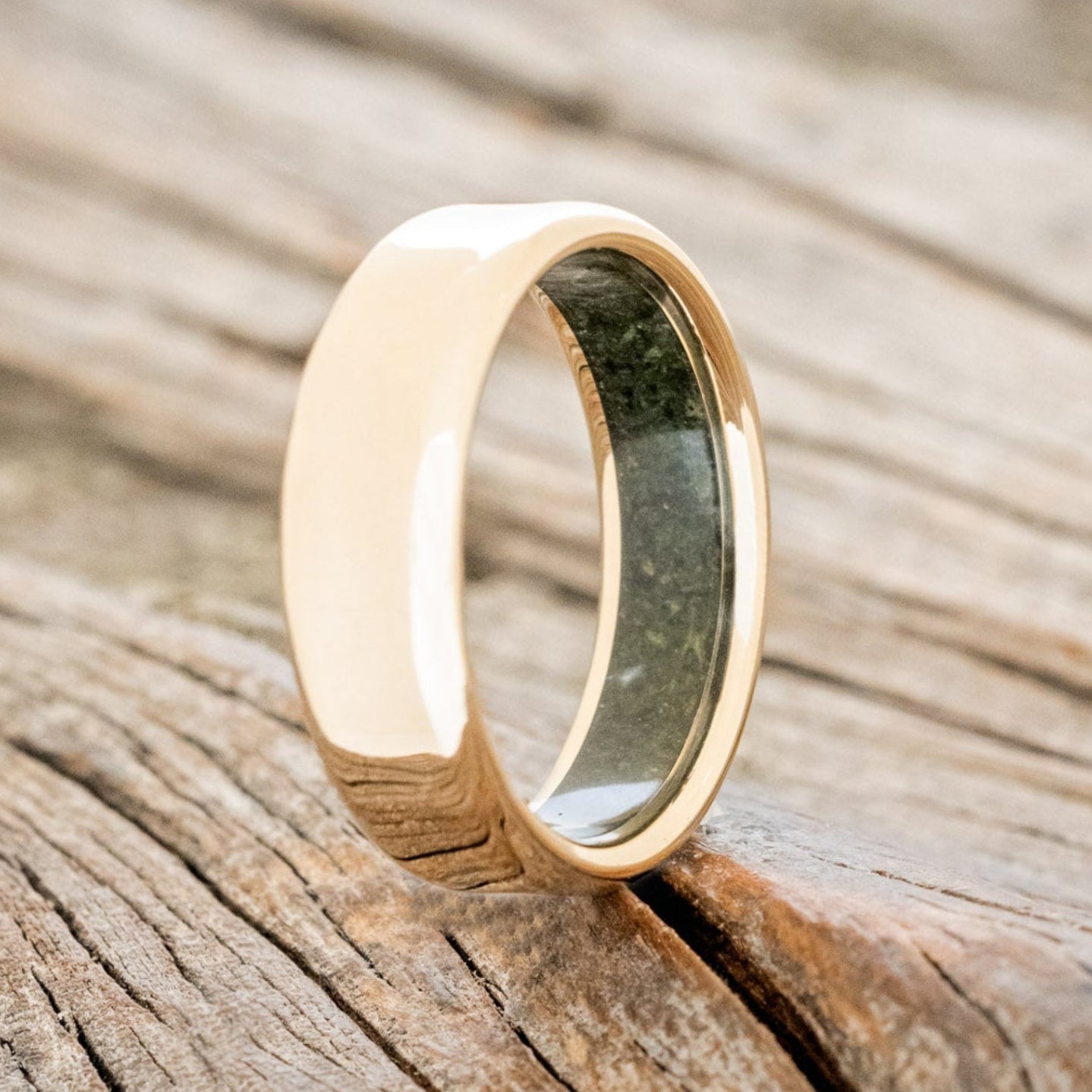 MOSS LINED WEDDING BAND-4