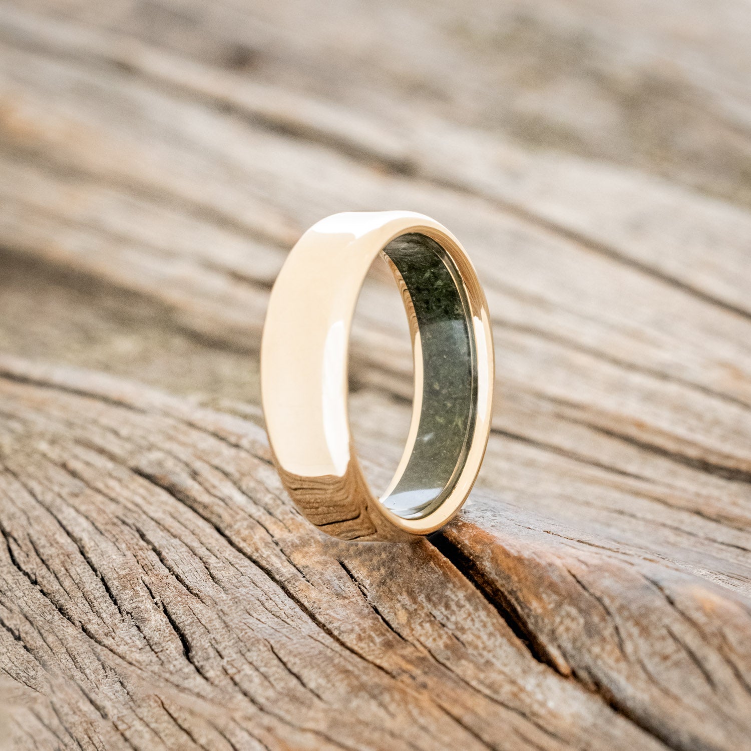 MOSS LINED WEDDING BAND-4