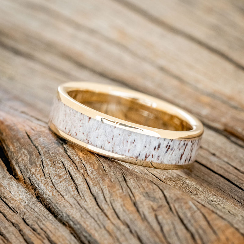 "RAINIER" - ELK ANTLER WEDDING BAND-17