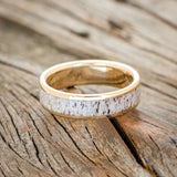 "RAINIER" - ELK ANTLER WEDDING BAND-18