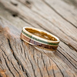 "RAPTOR" - MOSS & REDWOOD WEDDING BAND-2