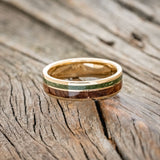 "RAPTOR" - MOSS & REDWOOD WEDDING BAND-3