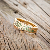 "TILL DEATH" - GLOWING ENGRAVED WEDDING RING-5