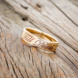 "TILL DEATH" - GLOWING ENGRAVED WEDDING RING