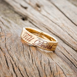 "TILL DEATH" - GLOWING ENGRAVED WEDDING RING-2