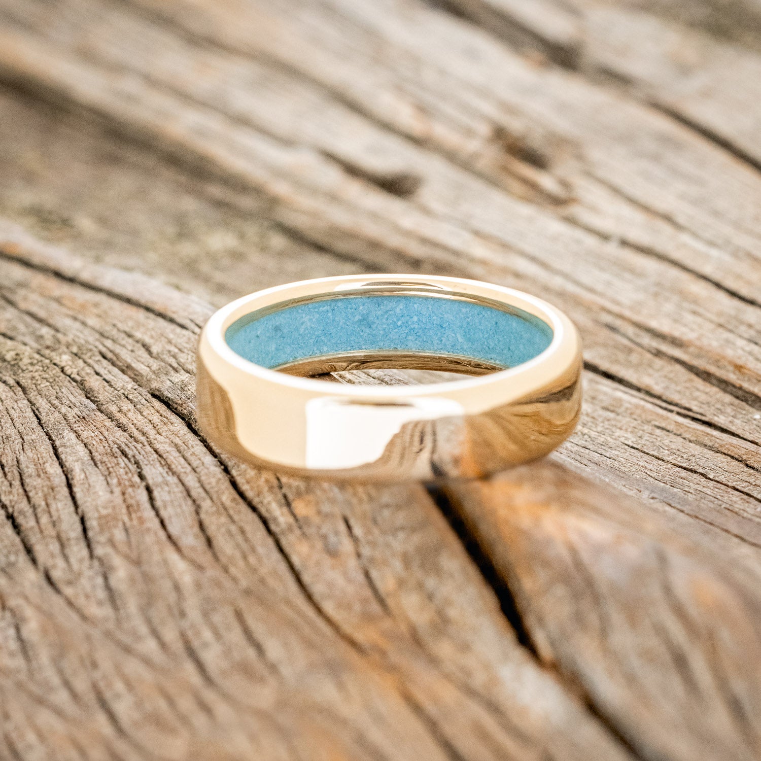 TURQUOISE LINED WEDDING BAND-17
