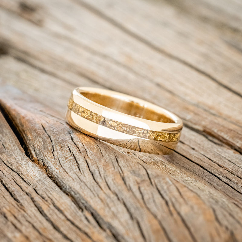 "VERTIGO" - GOLD NUGGET WEDDING RING-2