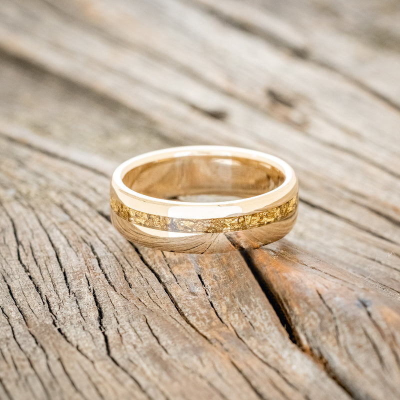 "VERTIGO" - GOLD NUGGET WEDDING RING-3