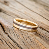 "VERTIGO" - OFFSET KOA WOOD WEDDING BAND-8