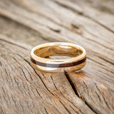 "VERTIGO" - OFFSET KOA WOOD WEDDING BAND-9