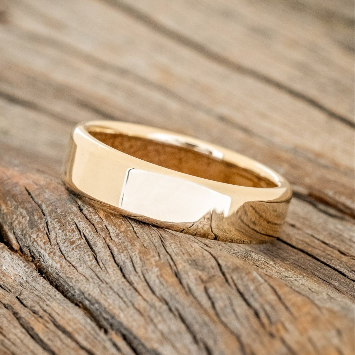 WHISKEY BARREL LINED WEDDING BAND-5