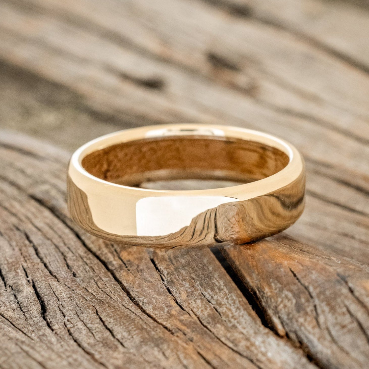 WHISKEY BARREL LINED WEDDING BAND-3
