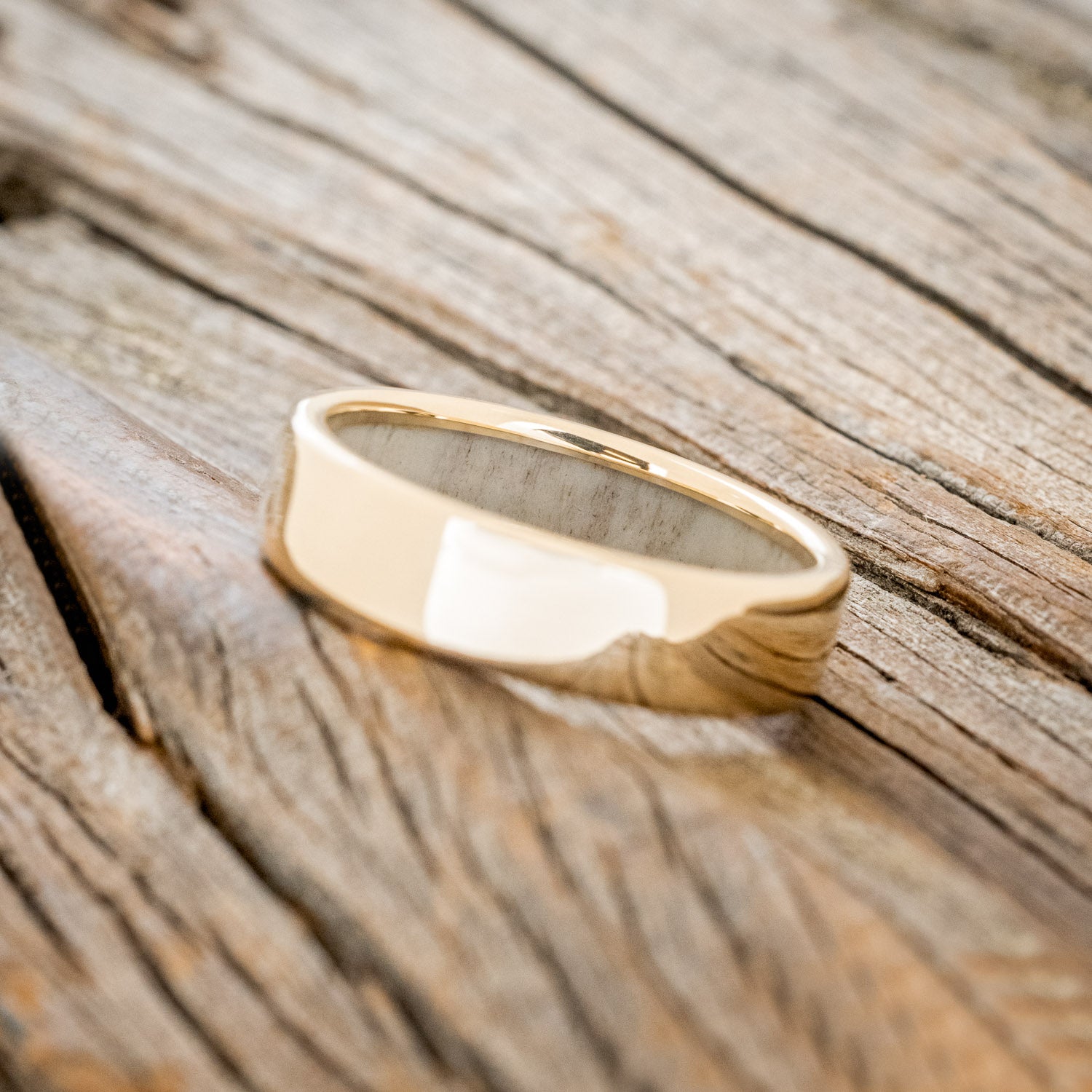 ANTLER LINED WEDDING BAND-11