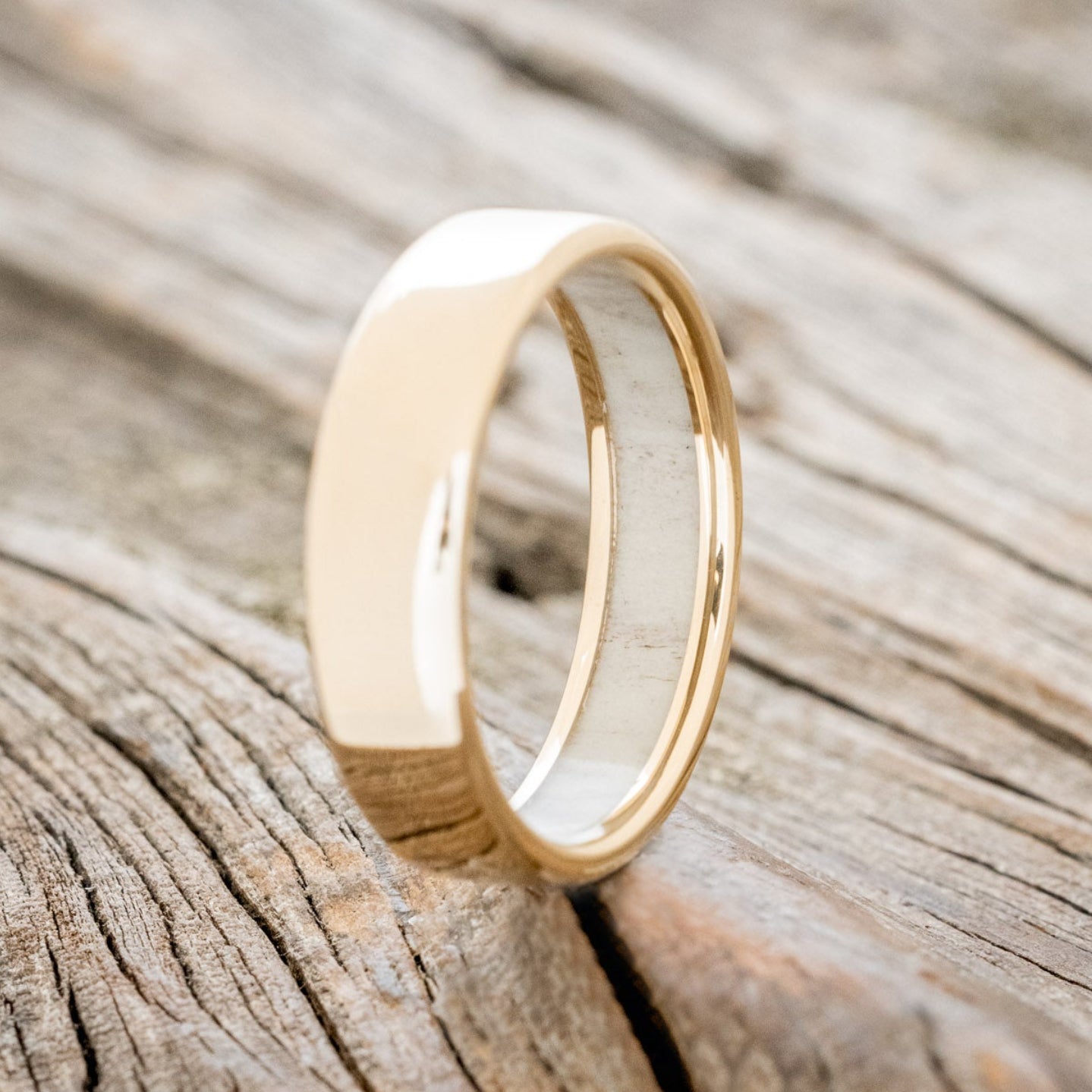 ANTLER LINED WEDDING BAND-10