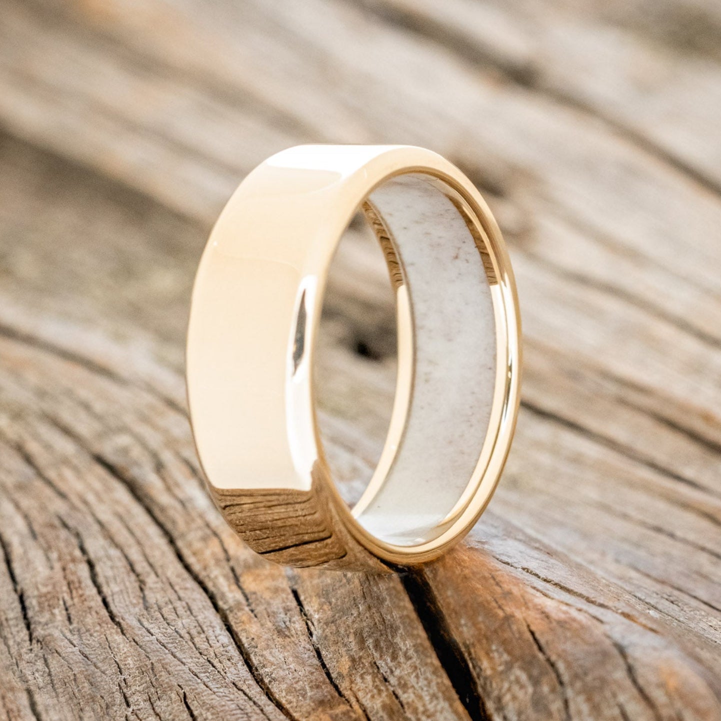 ANTLER LINED WEDDING BAND-26