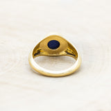 "ARLA" - ROUND CUT LAB-GROWN BLUE STAR SAPPHIRE ENGAGEMENT RING WITH DIAMOND ACCENTS-Staghead Designs