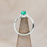 "ARTEMIS" - OVAL LAB-GROWN EMERALD ENGAGEMENT RING-7