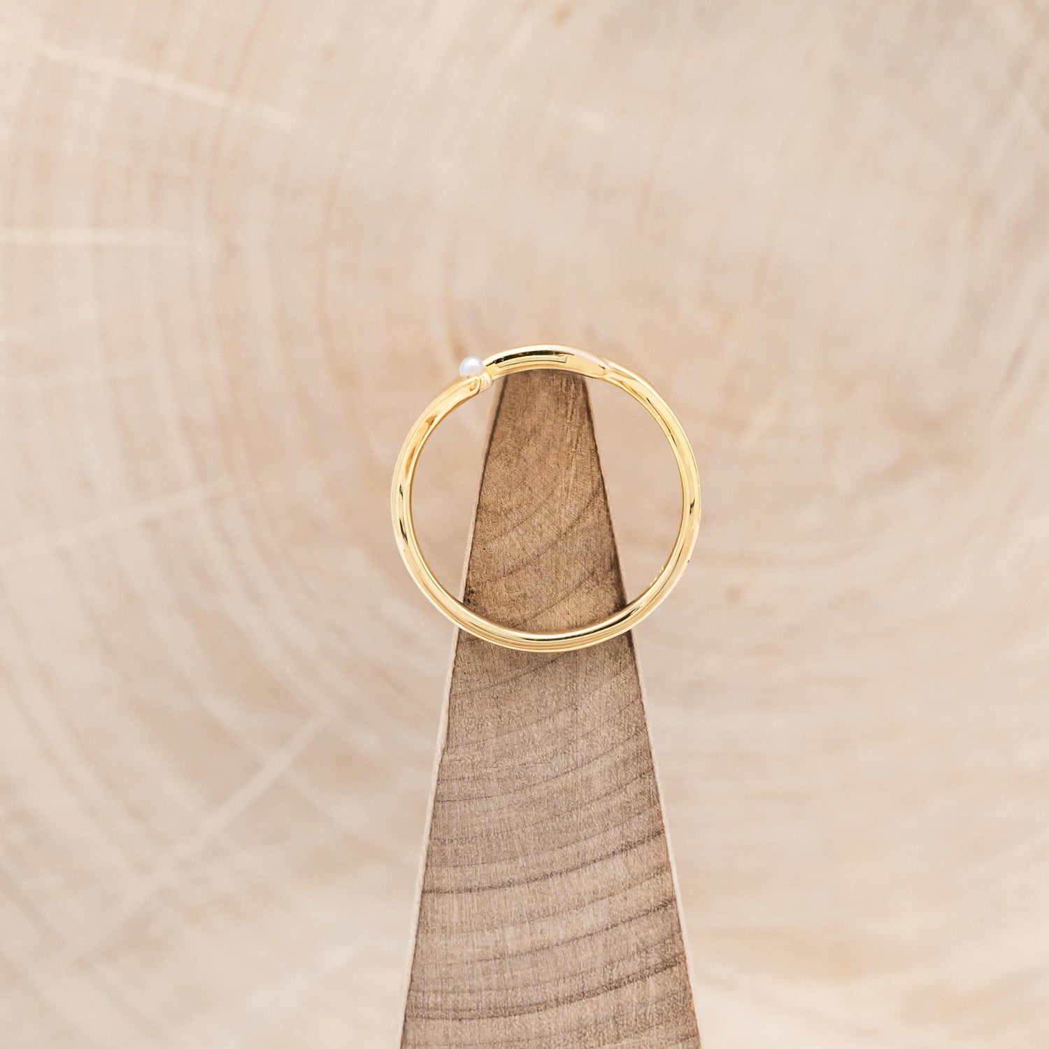 "ARTEMIS" STACKER - ANTLER-STYLE STACKING BAND WITH A BIRTHSTONE ACCENT-6