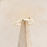 "ARTEMIS" - ROUND MOISSANITE ENGAGEMENT RING WITH AN ANTLER STYLE STACKING BAND-40