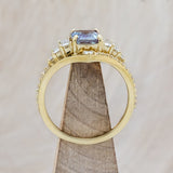 "ATHENA" - EMERALD CUT LAB-GROWN ALEXANDRITE ENGAGEMENT RING WITH DIAMOND ACCENTS-6