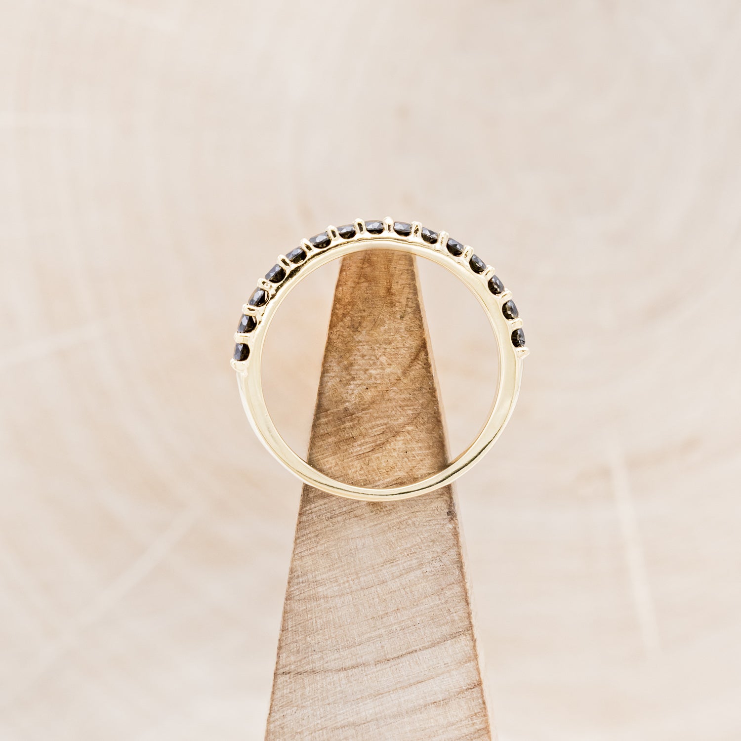 BLACK DIAMONDS STACKING BAND IN 14K GOLD-12