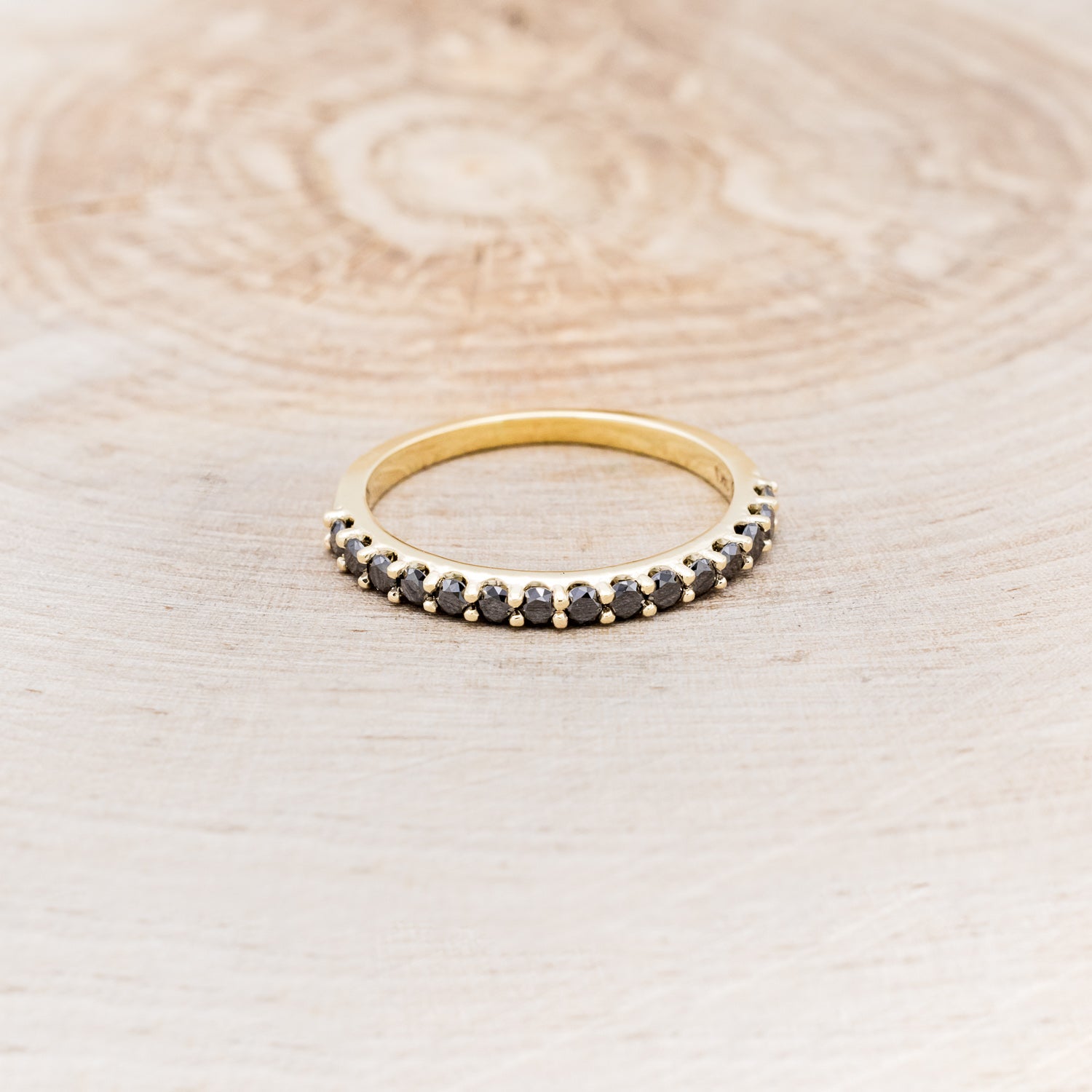 BLACK DIAMONDS STACKING BAND IN 14K GOLD-9