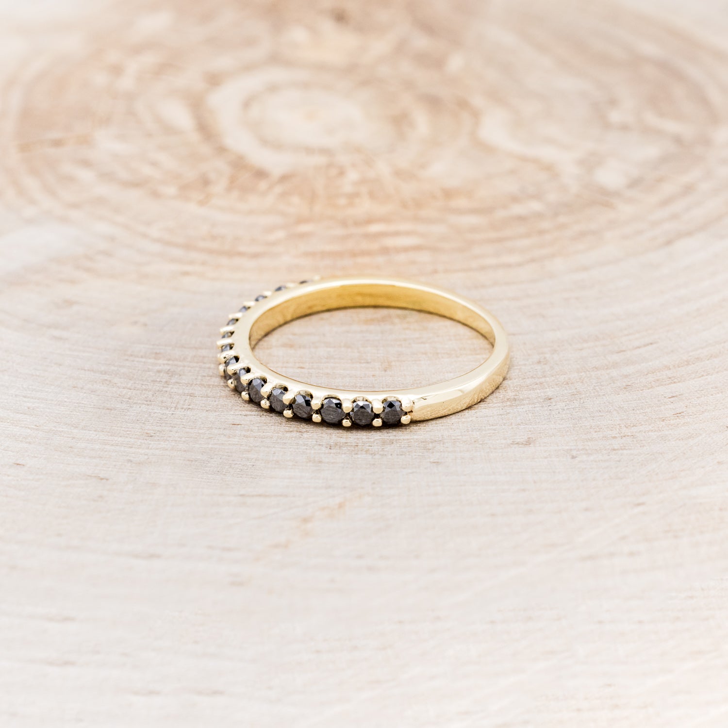 BLACK DIAMONDS STACKING BAND IN 14K GOLD-10
