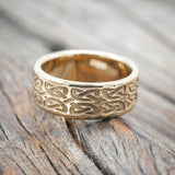 CELTIC LOVE KNOT ENGRAVED WEDDING BAND-Staghead Designs