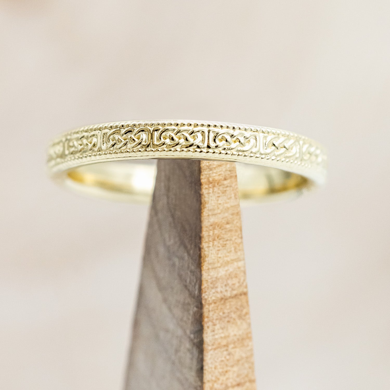 CELTIC SAILOR'S KNOT ENGRAVED STACKING BAND-Staghead Designs