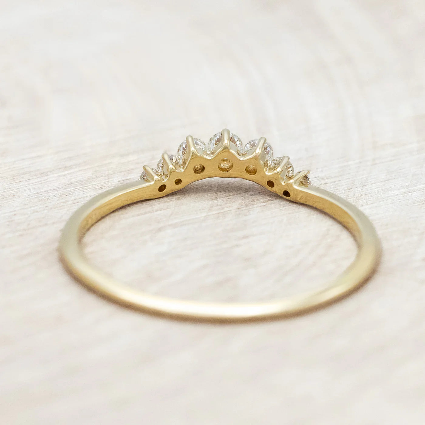 CONTOUR TRACER WITH DIAMOND ACCENTS - 14K YELLOW GOLD - SIZE 9 3/4-Staghead Designs