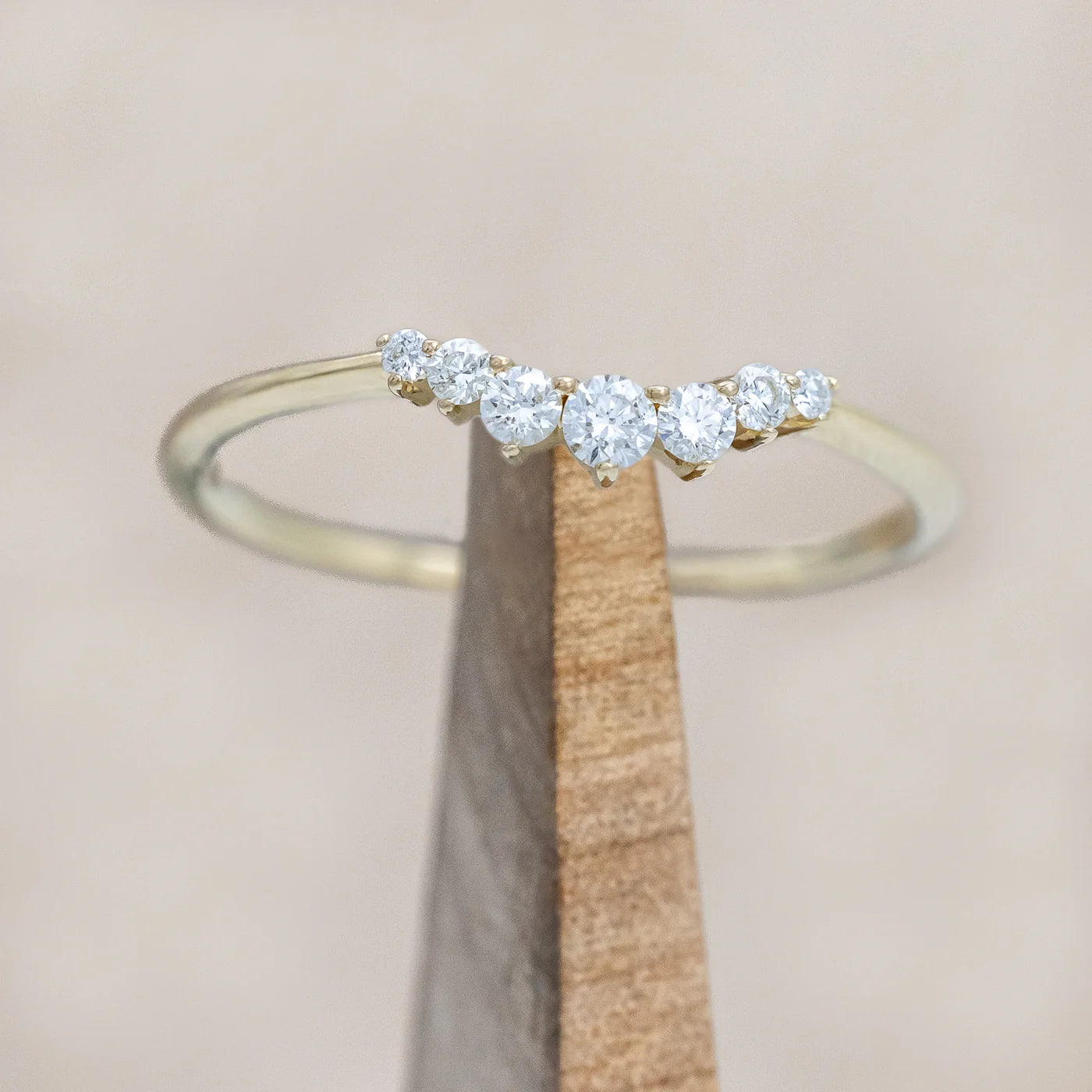 CONTOUR TRACER WITH DIAMOND ACCENTS - 14K YELLOW GOLD - SIZE 9 3/4-Staghead Designs