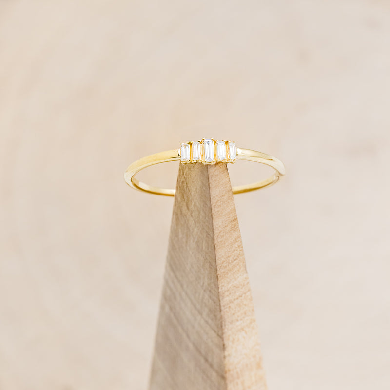 DAINTY BAGUETTE CUT DIAMOND STACKING BAND