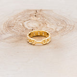 14K GOLD STACKABLE LINK RING WITH DIAMOND ACCENTS-5